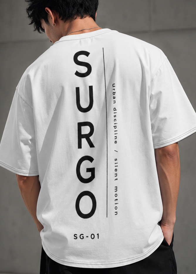 Premium Heavyweight Oversized T-Shirt - CADO SURGO CS. Whisper