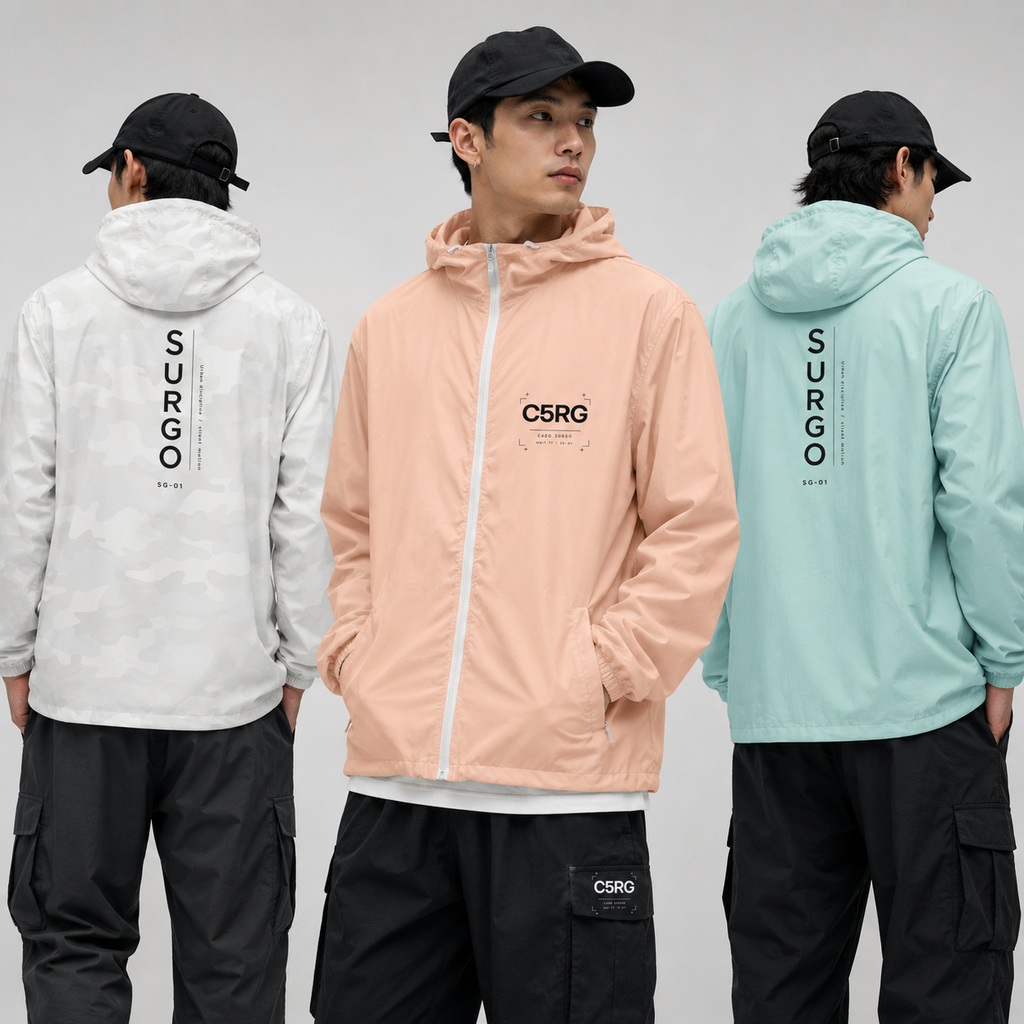 Lightweight Water-Resistant Windbreaker Jacket
